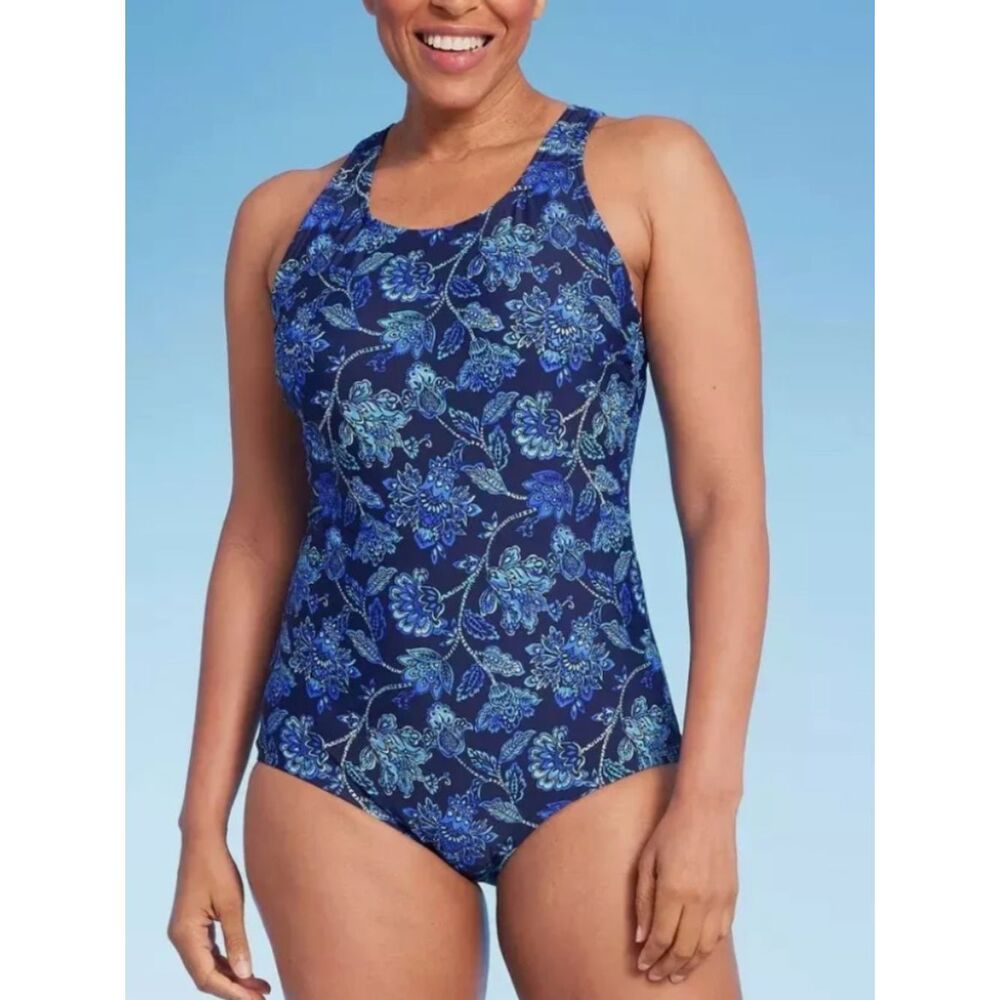 NWT XS‎ 2-4 Lands End One Piece Swimsuit